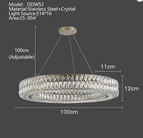 Phoebe Chrome Ring Chandelier