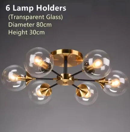 Jade Glass Ball Modern Chandelier