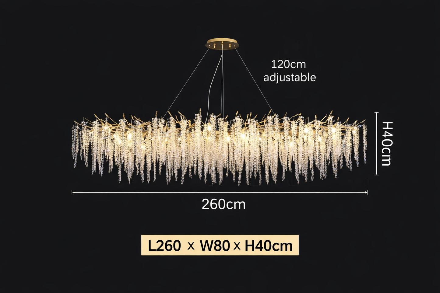 Zynella Tree Branch Crystal Chandelier