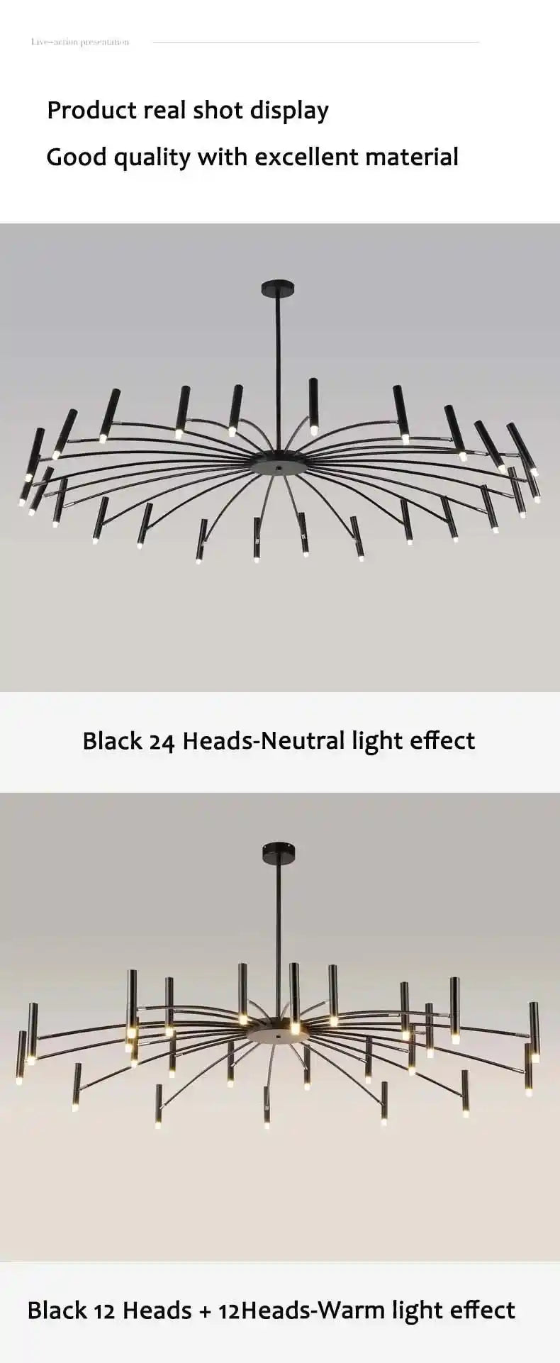 Zynella "Astra" Nordic Luxury Pendant: Adjustable Designer Chandelier