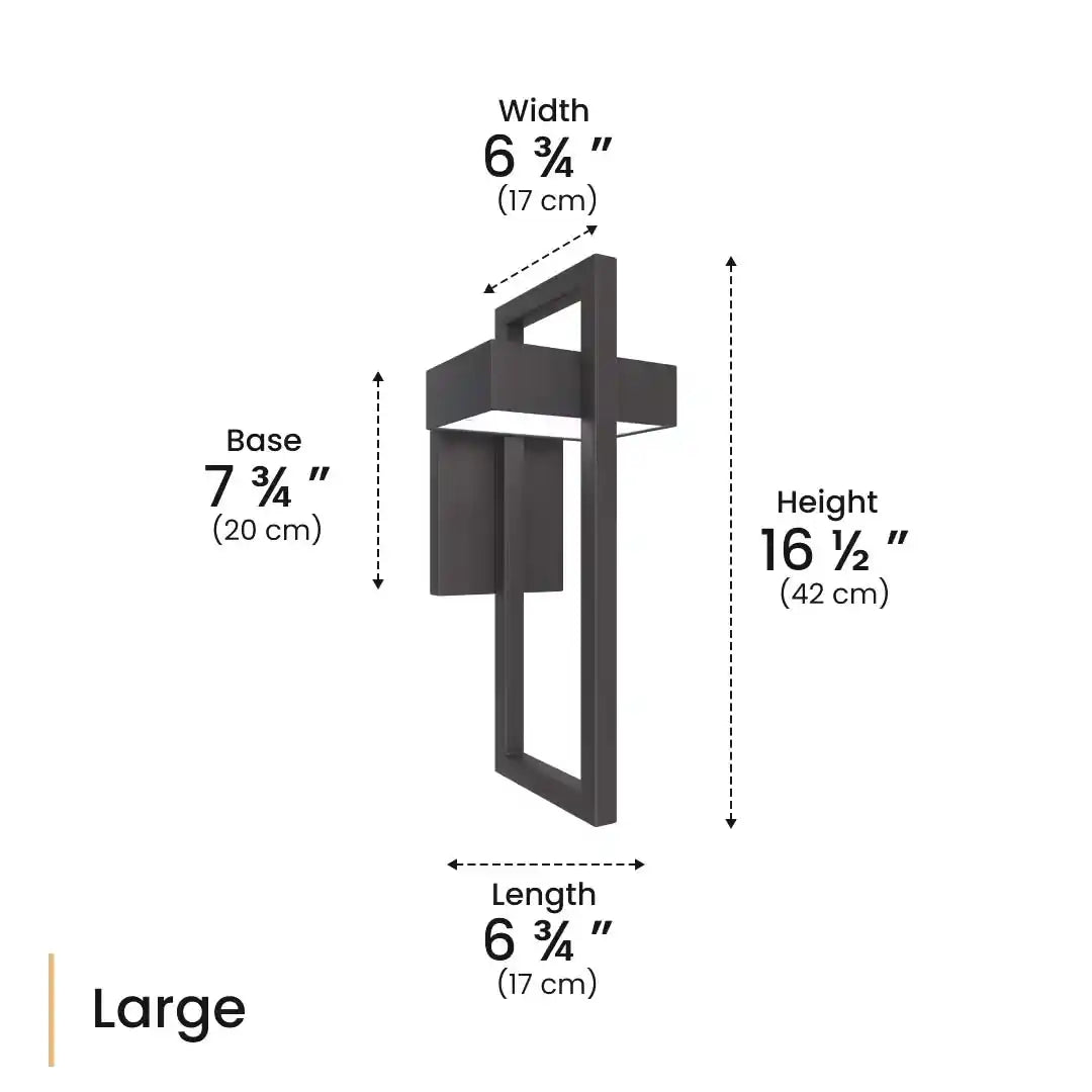 Zynella Titan: Modern Stainless Steel Outdoor Sconce (IP65 Waterproof)