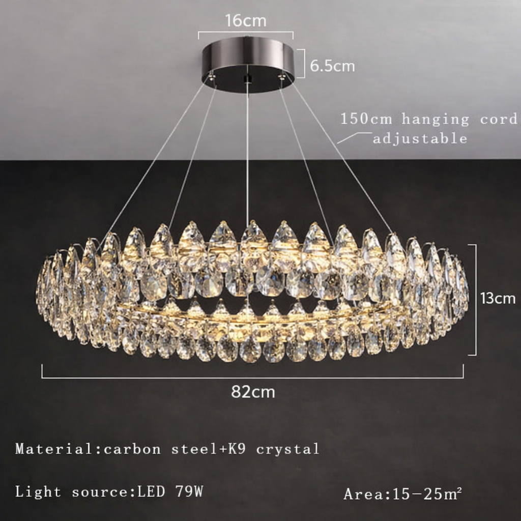 Celestial Glow K9 Crystal Chandelier