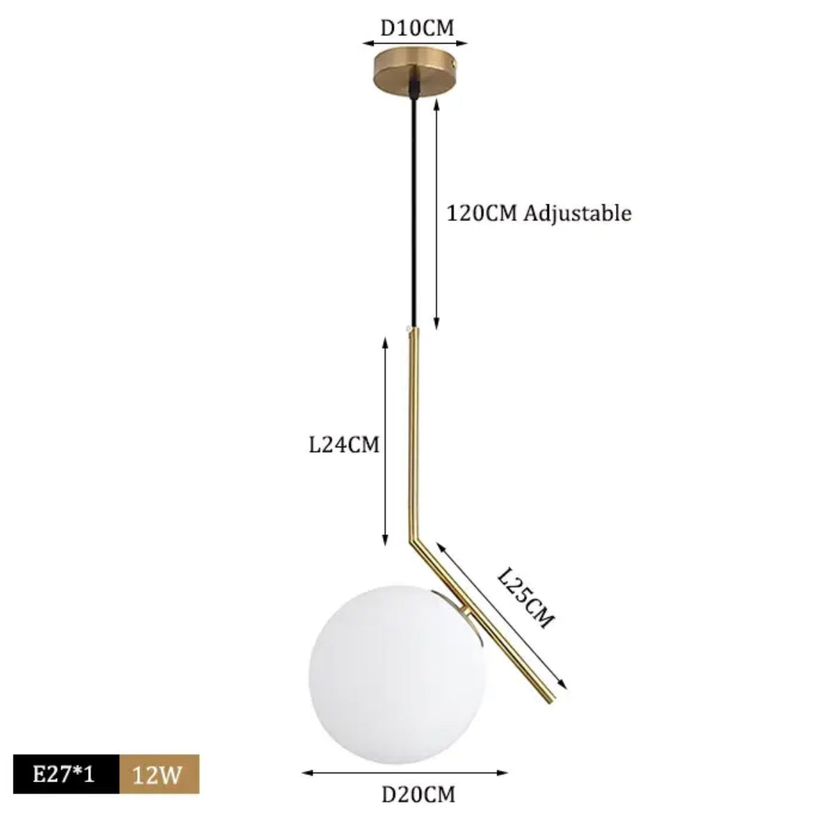 Astrid Scandinavian pendants Modern Luxury Gold Frame Light Fitting - Zynella
