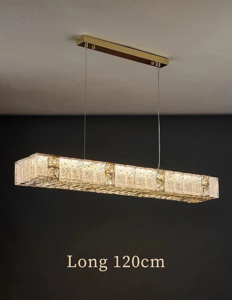 Modern gold crystal LED chandelier