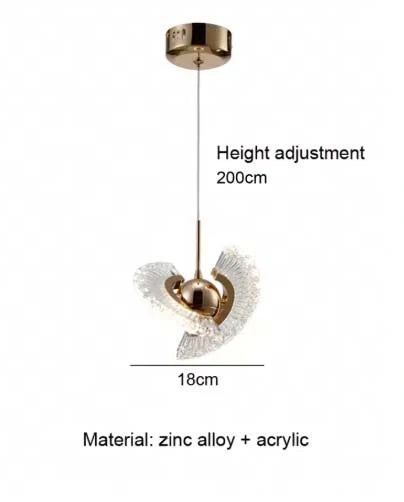 Side View Mini Acrylic LED Chandelier – Elegant Ceiling Light
