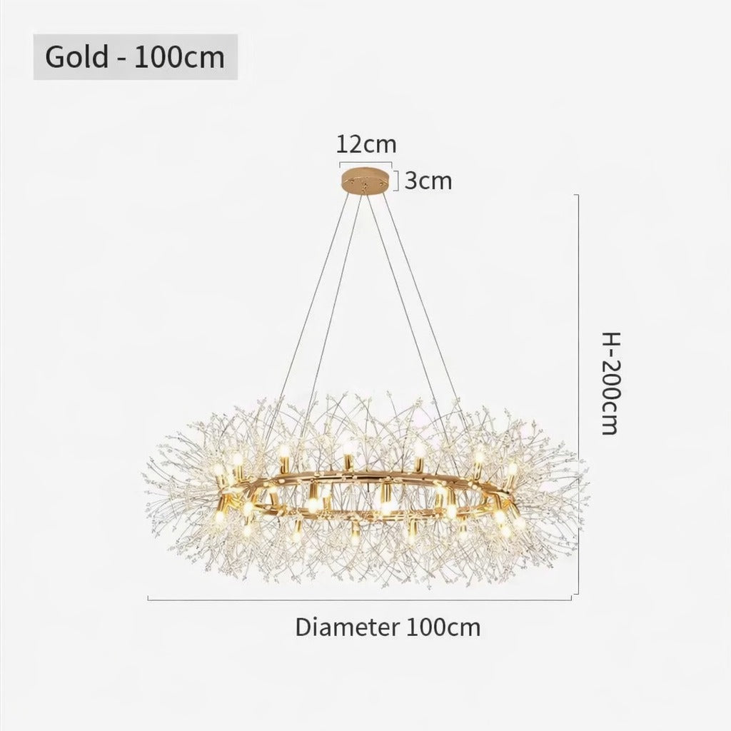 Zynella Dandelion Crystal LED Chandelier