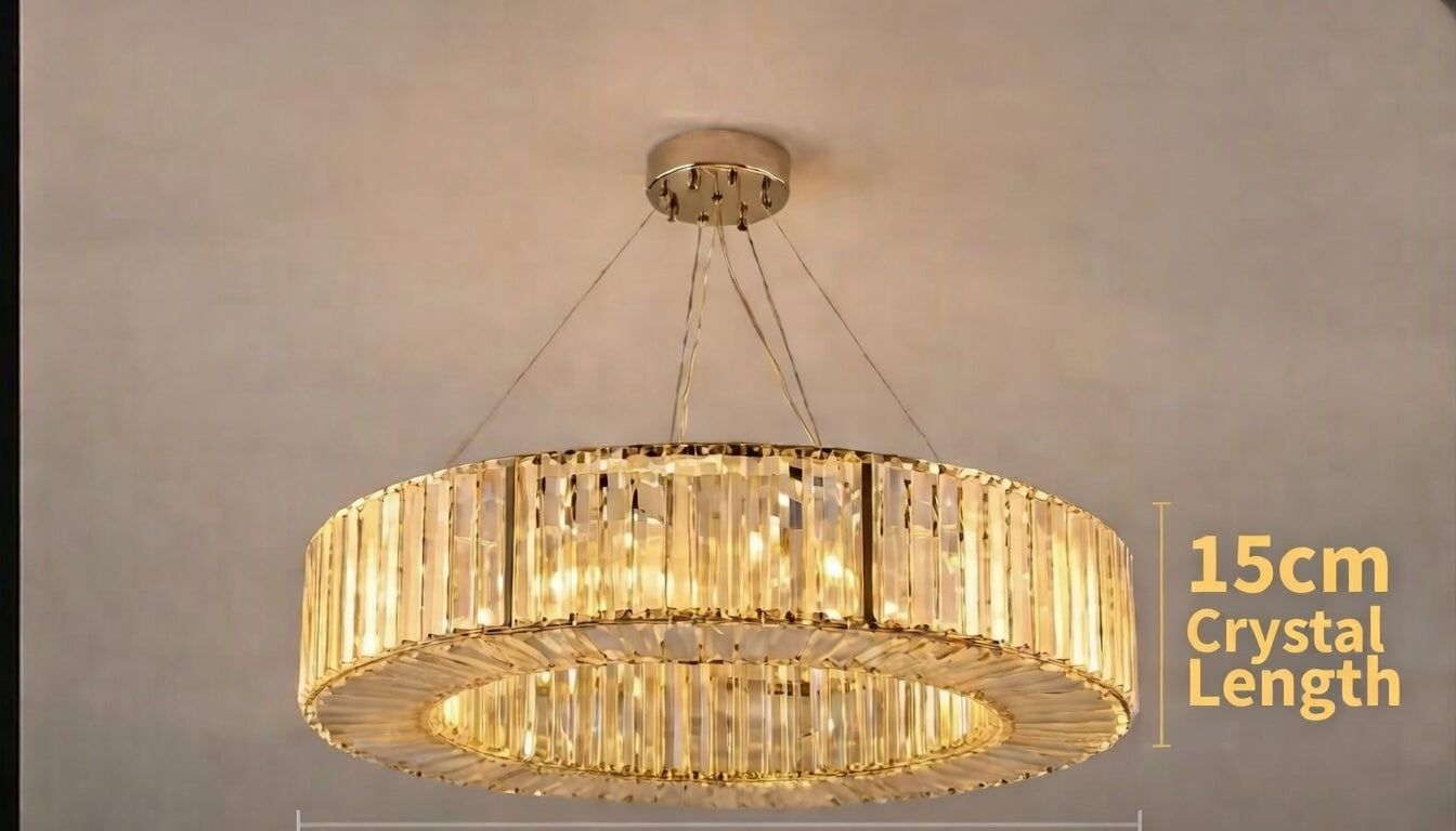 Emperor Chrome Crystal Ring Chandelier