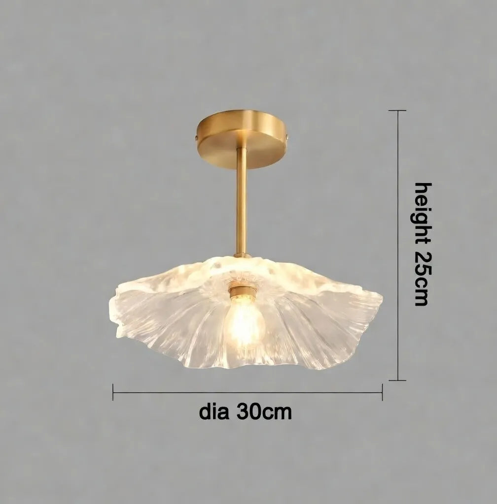 Zynella Windsor Bloom – Flower Glass Semi-Flush Ceiling Light