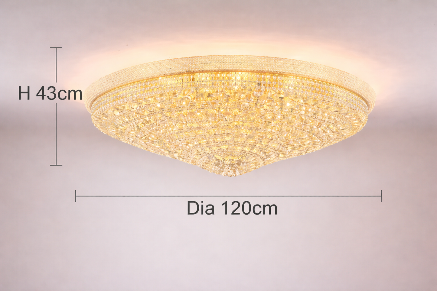 Zynella Luxury Round Crystal LED Pendant Chandelier