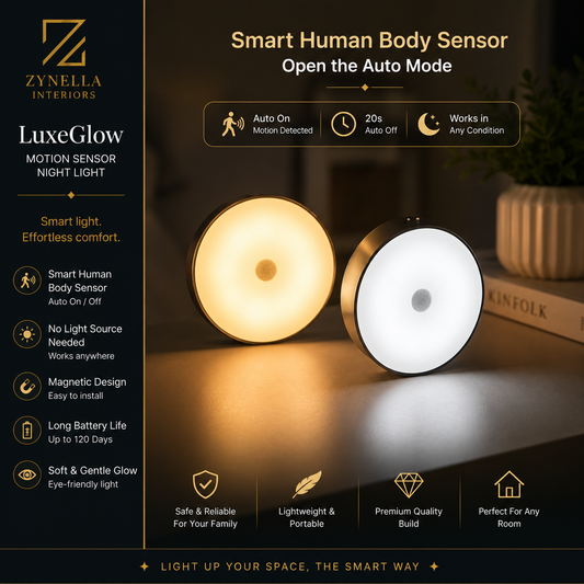 Zynella Sentinel: Wireless Motion-Sensing Magnetic Night Light