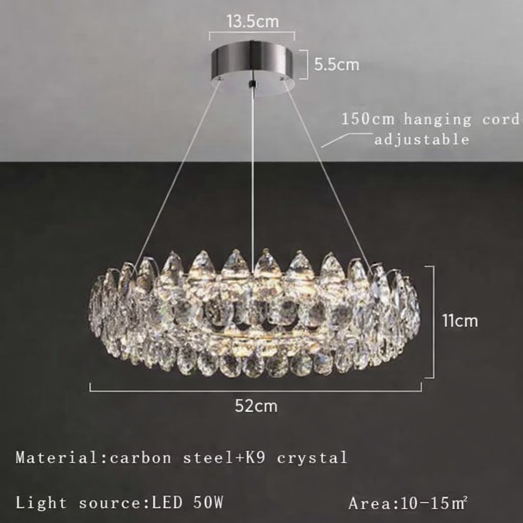 Celestial Glow K9 Crystal Chandelier