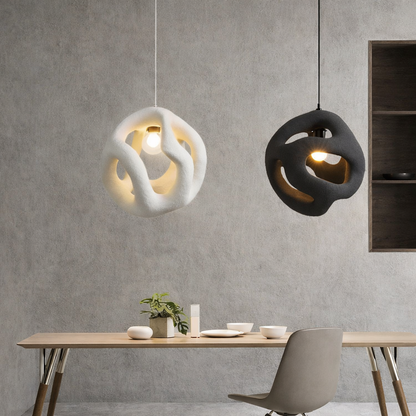 Zynella Yugen Sculptural Resin LED Pendant Light