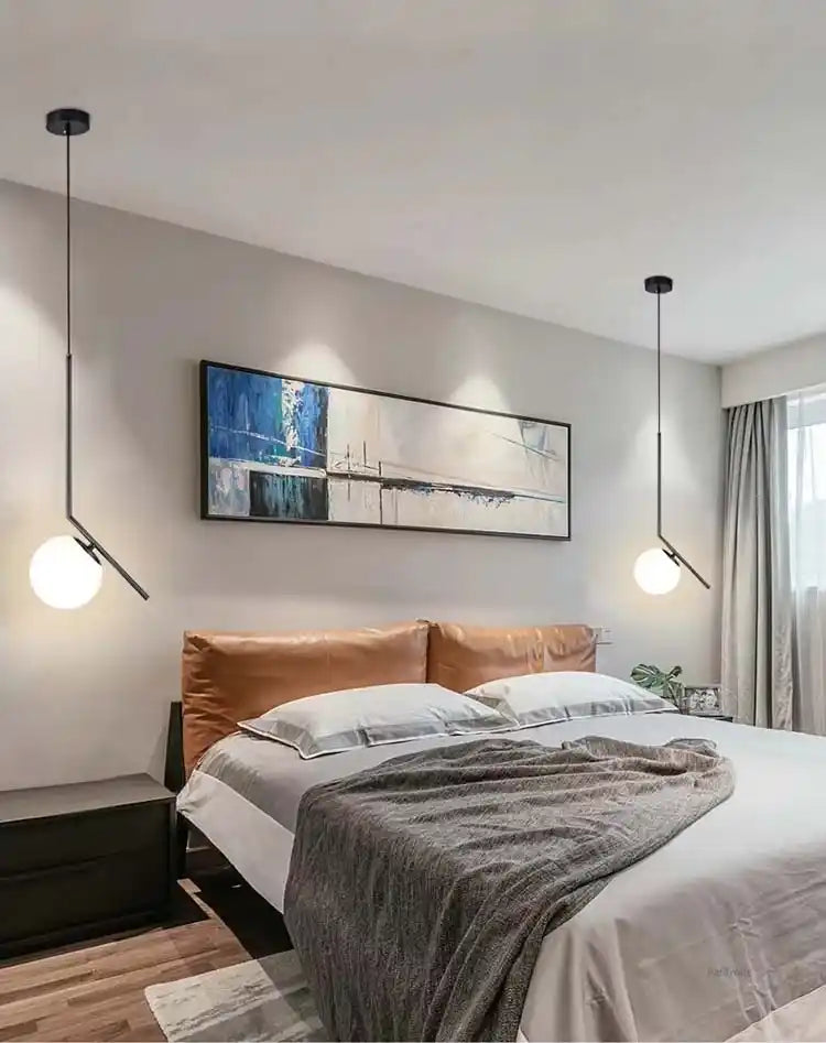 Zynella Stellar: Artistic Starry-Sky Glass Bedside Pendant
