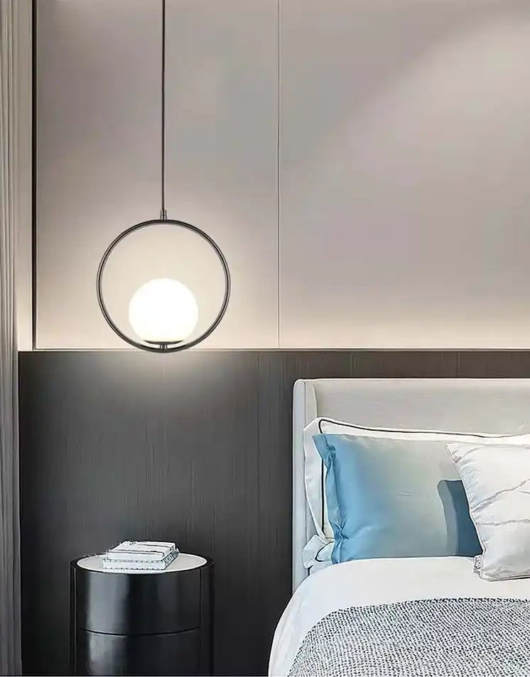 Zynella Stellar: Artistic Starry-Sky Glass Bedside Pendant