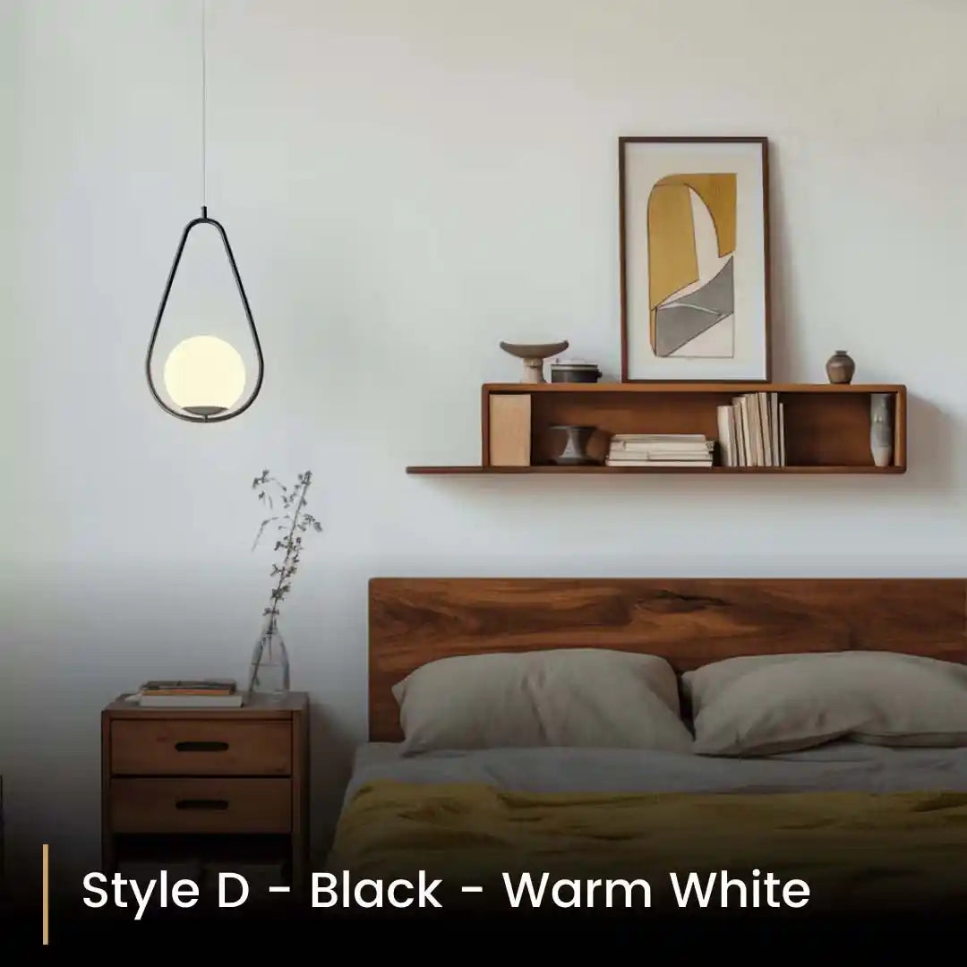 Zynella Stellar: Artistic Starry-Sky Glass Bedside Pendant
