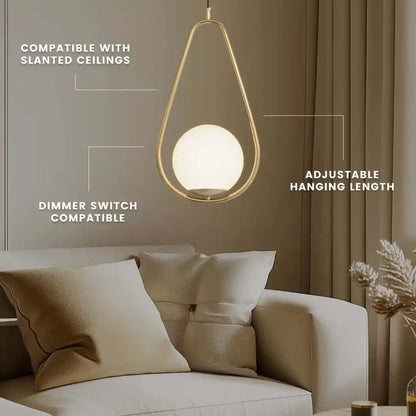 Zynella Stellar: Artistic Starry-Sky Glass Bedside Pendant