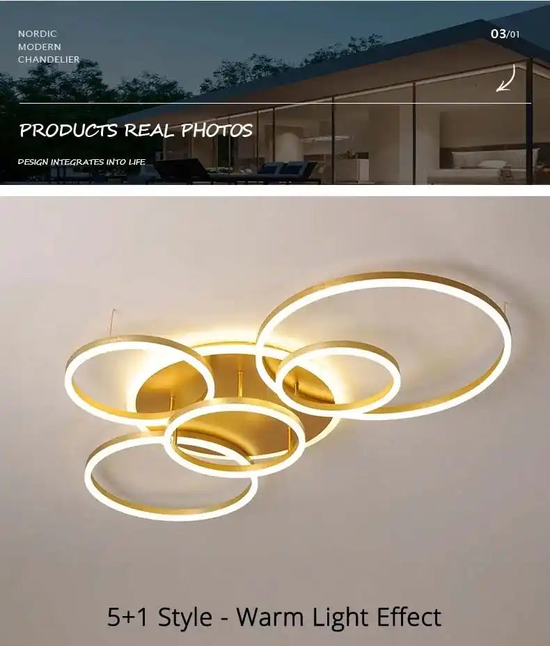 Zynella Halo: Smart Multi-Directional LED Chandelier