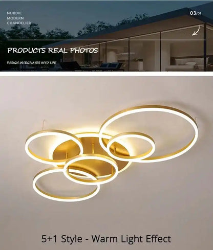 Zynella Halo: Smart Multi-Directional LED Chandelier