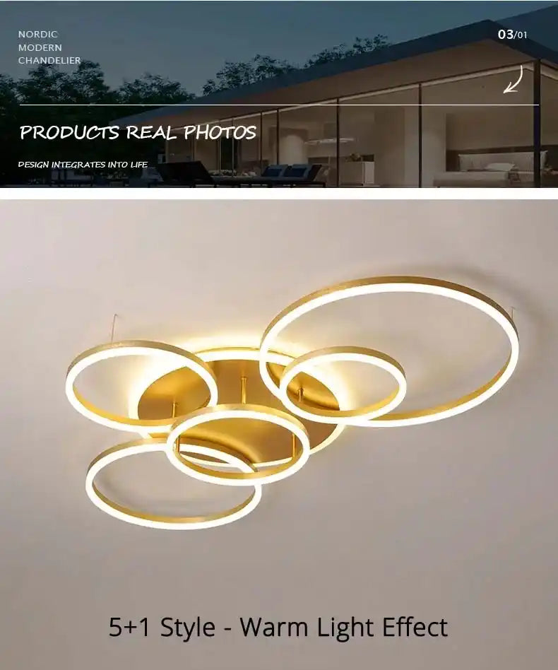 Zynella Halo: Smart Multi-Directional LED Chandelier