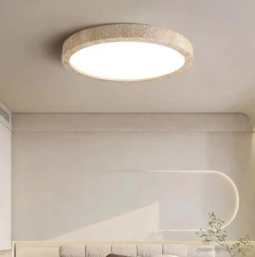 Ellipse Stone Travertine Modern Ceiling Lights