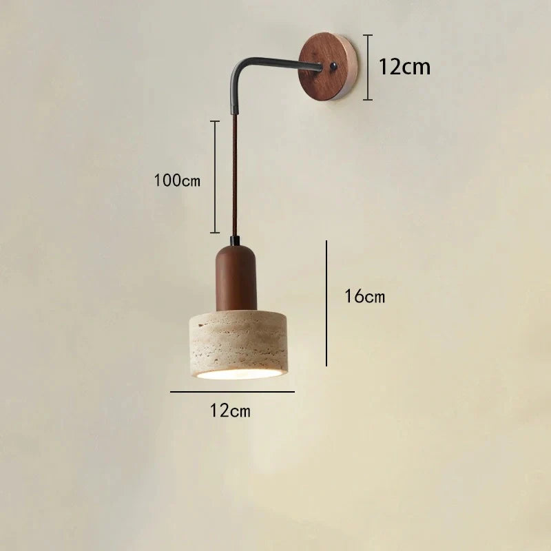 Isla Glow Travertine Wall Lamp