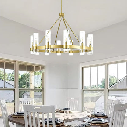 Esme Farmhouse Glass Chandelier Modern  Luxury Marble Base Table Lamp - Zynella