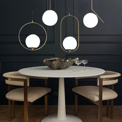 Astrid Scandinavian pendants Modern  Luxury Gold Frame Light Fitting - Zynella