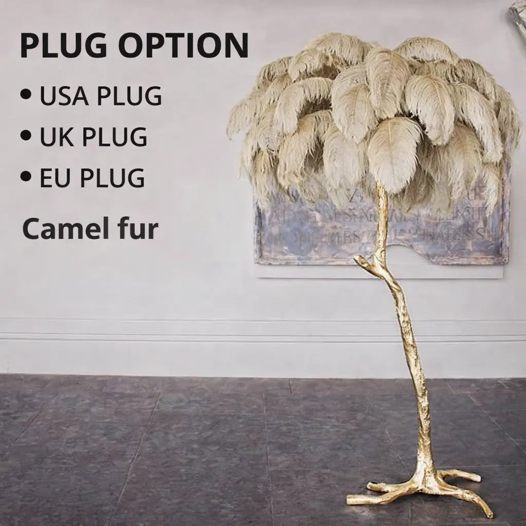 Faux Feather Classic Floor Lamp