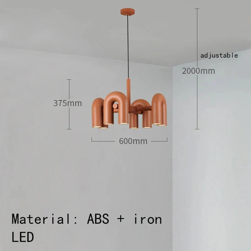 LED U-shaped ceiling pendant elegant