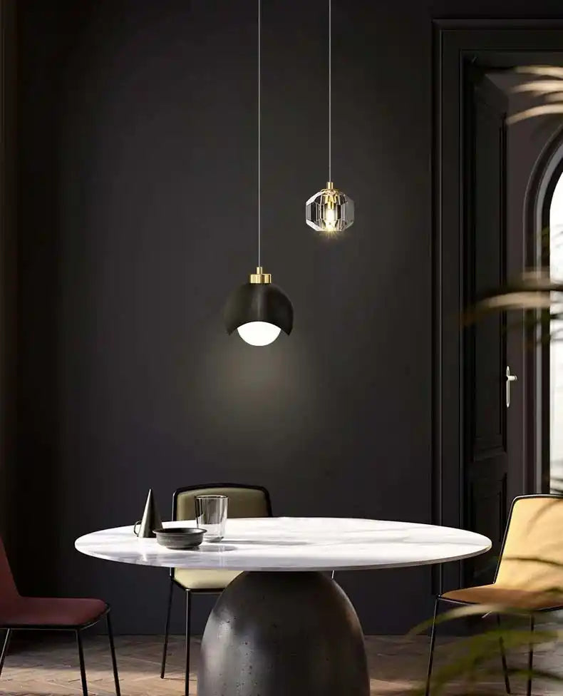 Zynella Gemini: Nordic Double-Head Crystal Pendant