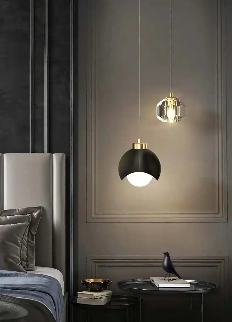 Zynella Gemini: Nordic Double-Head Crystal Pendant