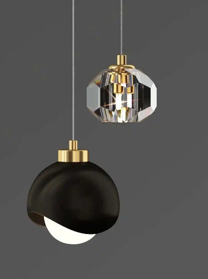 Zynella Gemini: Nordic Double-Head Crystal Pendant