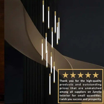 Zynella Apex: Grand Loft & Staircase LED Chandelier
