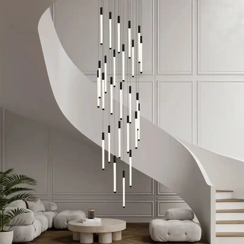 Zynella Apex: Grand Loft & Staircase LED Chandelier