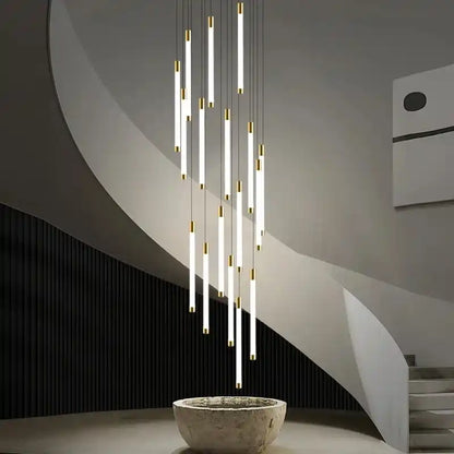 Zynella Apex: Grand Loft & Staircase LED Chandelier
