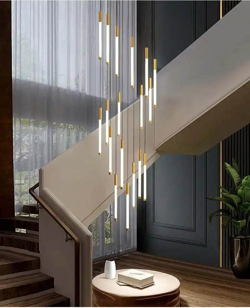 Zynella Apex: Grand Loft & Staircase LED Chandelier