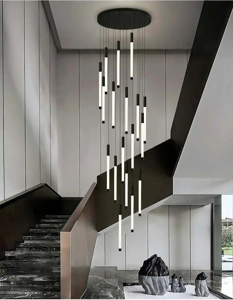 Zynella Apex: Grand Loft & Staircase LED Chandelier