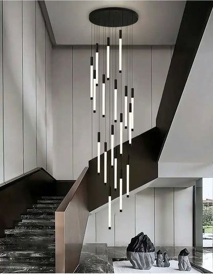 Zynella Apex: Grand Loft & Staircase LED Chandelier