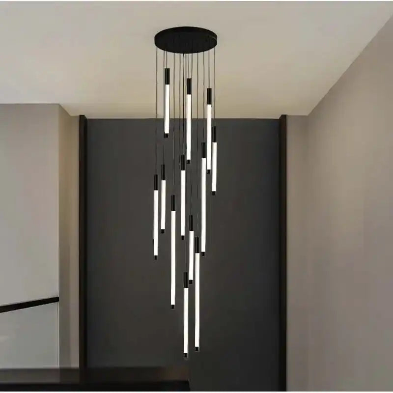 Zynella Apex: Grand Loft & Staircase LED Chandelier