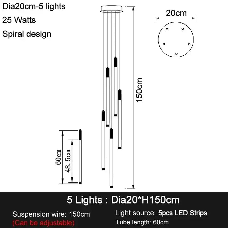 Zynella Apex: Grand Loft & Staircase LED Chandelier