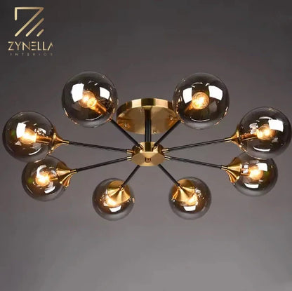 Jade Glass Ball Modern Chandelier