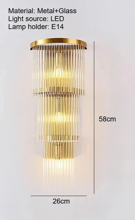 Saphira Cascade Glow Wall Lamp