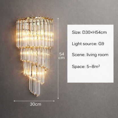 Alana Crystal Spiral Wall Lamp