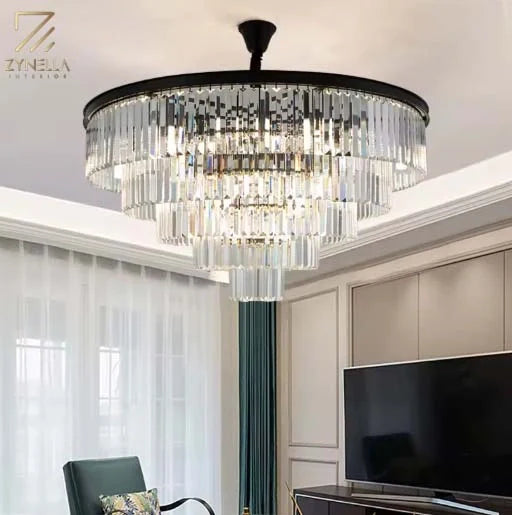Quantum Ring Modern Opulent Chandelier ||  Zynella Interior