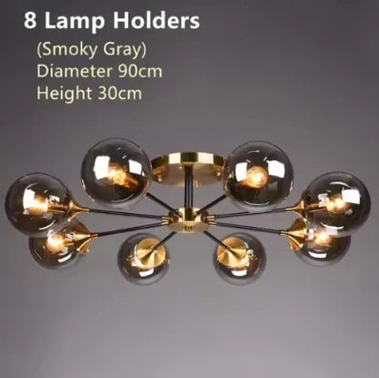 Jade Glass Ball Modern Chandelier