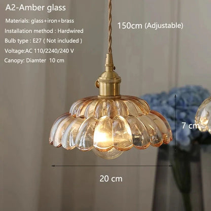 Zynella Petal Glass Pendant