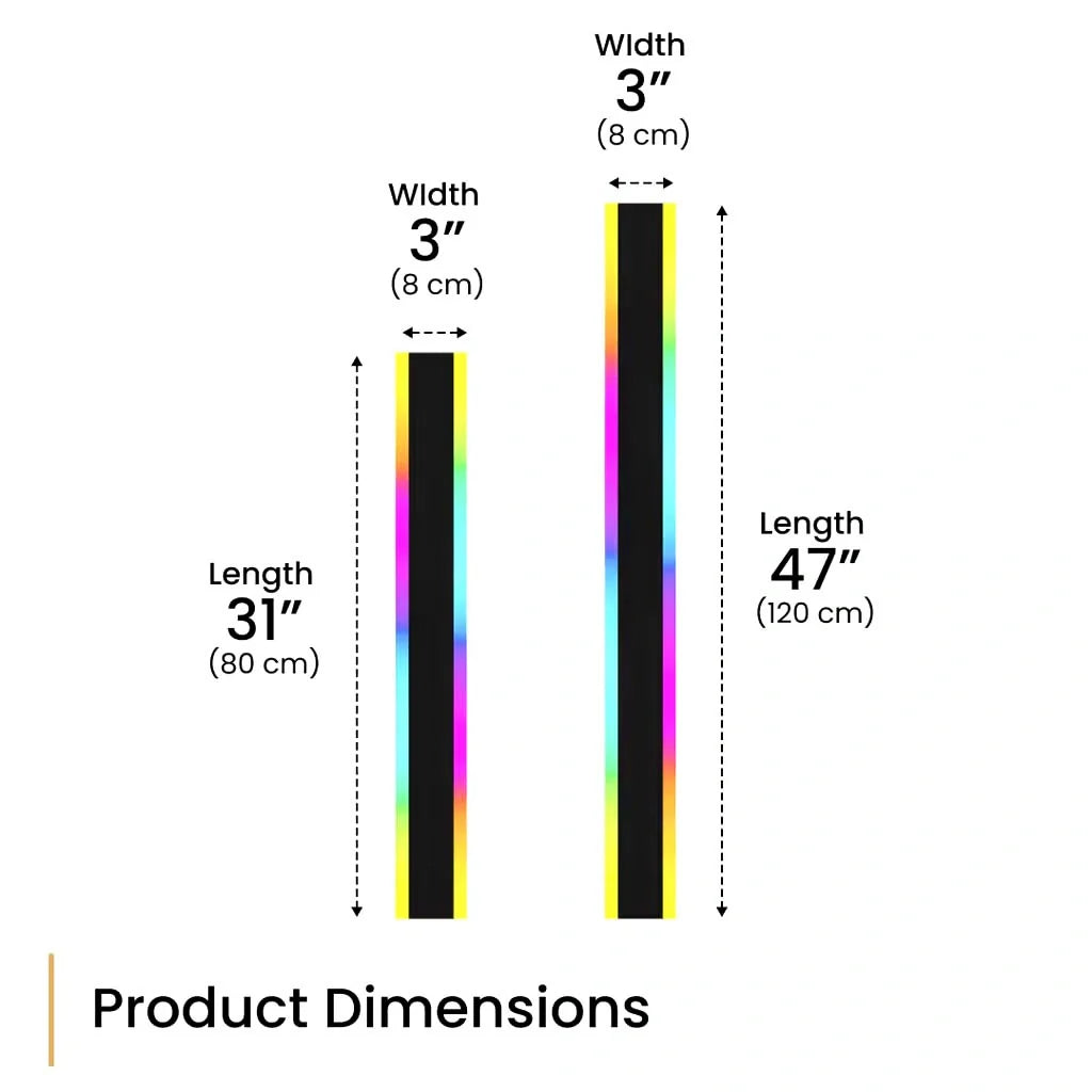 Zynella Chroma: Smart WiFi RGB Linear Outdoor Sconce (IP65 Waterproof)