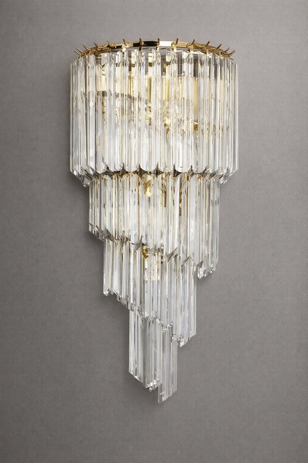Alana Crystal Spiral Wall Lamp