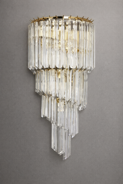 Alana Crystal Spiral Wall Lamp