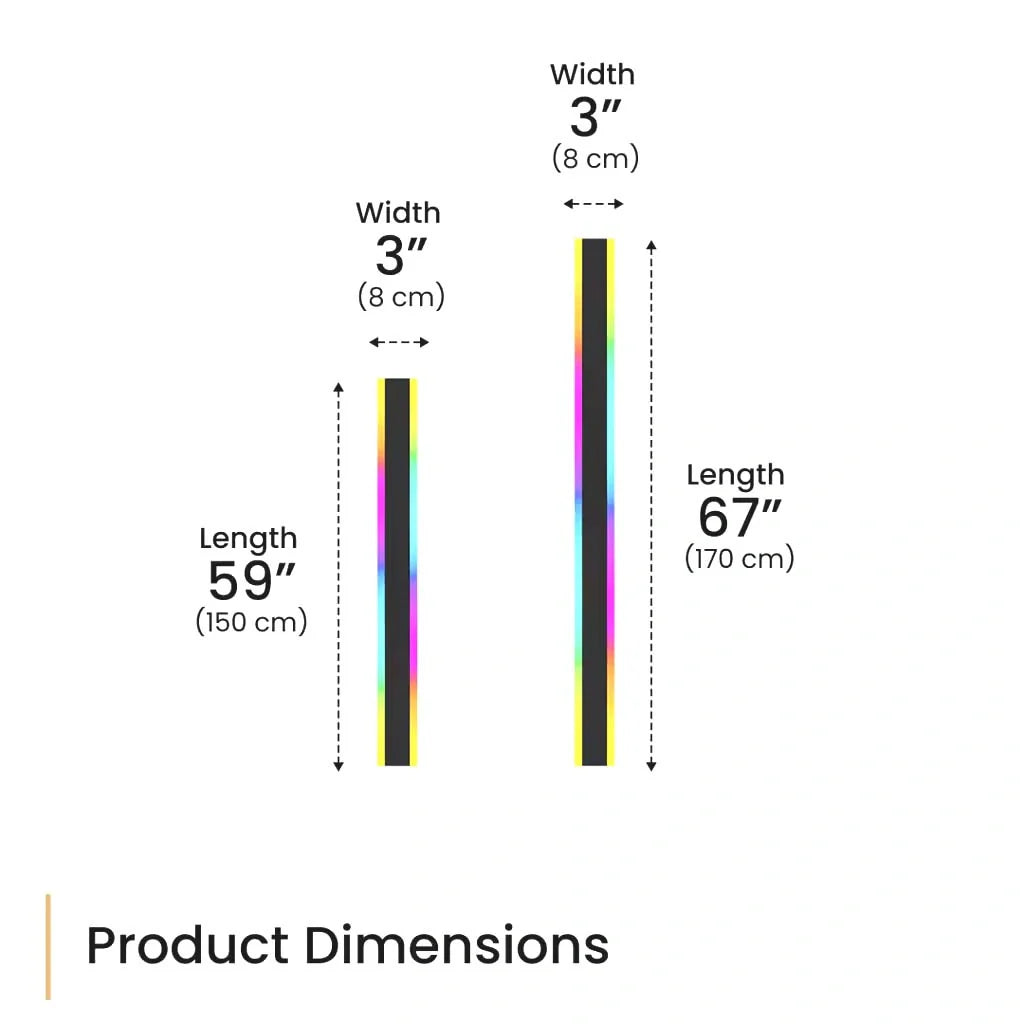 Zynella Chroma: Smart WiFi RGB Linear Outdoor Sconce (IP65 Waterproof)